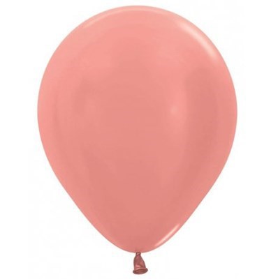 BALLOONS LATEX - ROSE GOLD PEARLIZED/METALLIC - PACK OF 100
