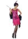 1920'S FUNTIME FLAPPER COSTUME - HOT PINK