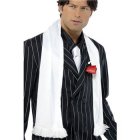 GANGSTER / 1920'S STYLE WHITE SCARF WITH FRINGE