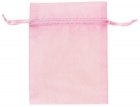 PARTY FAVOUR LOOT BAGS - NEW PINK ORGANZA - PACK OF 24