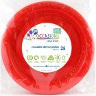 DISPOSABLE DINNER PLATE - RED BULK PACK OF 80