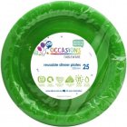 DISPOSABLE DINNER PLATE - LIME BULK PACK OF 80