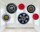HOLLYWOOD MOVIE PAPER FANS - SET OF 6