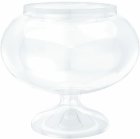 CANDY PEDESTAL JAR - SHORT ROUND CLEAR PLASTIC