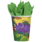 DINOSAUR PARTY CUPS - PACK OF 8