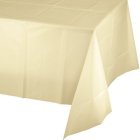 DISPOSABLE TABLECOVER - RECTANGULAR IVORY PLASTIC