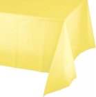 DISPOSABLE TABLECOVER - RECTANGULAR MIMOSA YELLOW PLASTIC