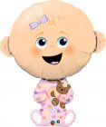 FOIL SUPER SHAPE BALLOON - BABY GIRL WITH TEDDY