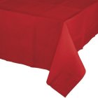 DISPOSABLE TABLECOVER - RECTANGULAR CLASSIC RED PLASTIC