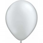 BALLOONS LATEX - SILVER PEARLISED/METALLIC PRO PACK 25