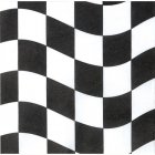 CHECKERED FLAG COCKTAIL NAPKINS - PACK OF 16