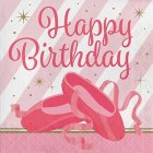 BALLERINA BALLET TWINKLE TOES HAPPY BIRTHDAY LUNCH NAPKINS - PAC