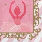 BALLERINA BALLET TWINKLE TOES LUNCH NAPKINS - PACK OF 16