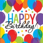 HAPPY BIRTHDAY BALLOON BASH LUNCH NAPKINS - PACK OF 16