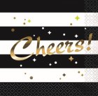 CHIC PARTY NEW YEARS 'CHEERS' COCKTAIL NAPKINS PACK OF 16