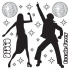 DISCO CUT OUT SILHOUETTE DECORATIONS - PACK 22