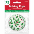 CHRISTMAS BAKING CUPS - HOLLY