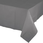 DISPOSABLE TABLECOVER - RECTANGULAR GLAMOUR GREY PLASTIC/TISSUE