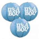 IT'S A BOY BLUE CHINESE LANTERN - PACK OF 3
