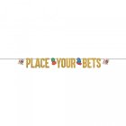 CASINO 'ROLL THE DICE' GLITTER 'PLACE YOUR BETS' LETTER RIBBON