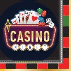 CASINO 'ROLL THE DICE' LUNCH NAPKINS - PACK OF 16