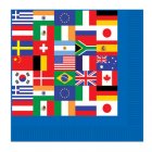 INTERNATIONAL FLAG LUNCH NAPKINS - PACK OF 16