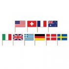 INTERNATIONAL FLAG TOOTHPICKS - PACK OF 50