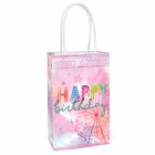 PARTY FAVOUR KRAFT BAGS - HAPPY BIRTHDAY GIRL PACK OF 8