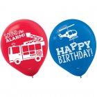 BALLOONS LATEX - FIRST RESPONDERS PACK 6