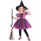 PRETTY RAINBOW WITCH COSTUME AGES TODDLER TO 8 YEARS