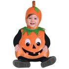 CHILD TODDLERS CUTIE PIE PUMPKIN COSTUME BABY TO TODDLER SIZES