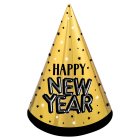 HAT - NEW YEARS EVE BLACK & GOLD CONE