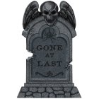 HALLOWEEN TOMBSTONE - 'GONE AT LAST' RIP SKULL WITH WINGS