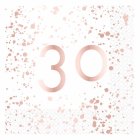 30TH BIRTHDAY LUNCH NAPKIN ROSE GOLD - PACK 16