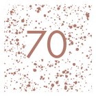 70TH BIRTHDAY LUNCH NAPKIN ROSE GOLD - PACK 16