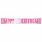 BIRTHDAY BANNER - PINK ADD ANY AGE
