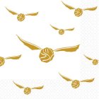 HARRY POTTER SNITCH THEMED COCKTAIL NAPKINS - PACK OF 16
