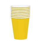 DISPOSABLE CUPS PAPER - YELLOW 354ML - PACK OF 20