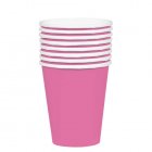 DISPOSABLE CUPS PAPER - BRIGHT PINK 354ML - PACK OF 20