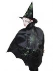 CHILD'S HAT & CAPE SET WITH GLOW IN THE DARK SPIDERS & WEBS