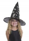 CHILD WITCH HAT WITH SHINY SILVER MOTIFS