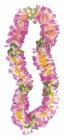 HAWAIIAN FLOWER LEI FANCY ORCHID PURPLE & YELLOW BULK PACK 24