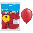 BALLOONS LATEX - FUNSATIONAL PEARL RED PACK OF 25