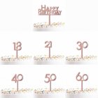 CAKE TOPPER - ROSE GOLD HAPPY BIRTHDAY & NUMBERS