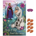 DISNEY FROZEN PARTY GAME - PIN THE NOSE ON OLAF