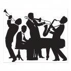 SCENE SETTER - 1920'S JAZZ BAND GATSBY STYLE WALL SILHOUETTE