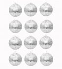 DISCO/MIRROR BALLS SILVER - 15CM PACK OF 12 - SMALL