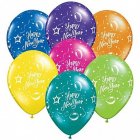 BALLOONS LATEX - NEW YEAR EVE MULTI COLOURED PACK 25