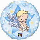 FOIL BALLOON - 'YEP I'M A BOY'