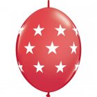 BALLOONS LATEX - QUICK LINK BIG STARS STANDARD RED PACK 50